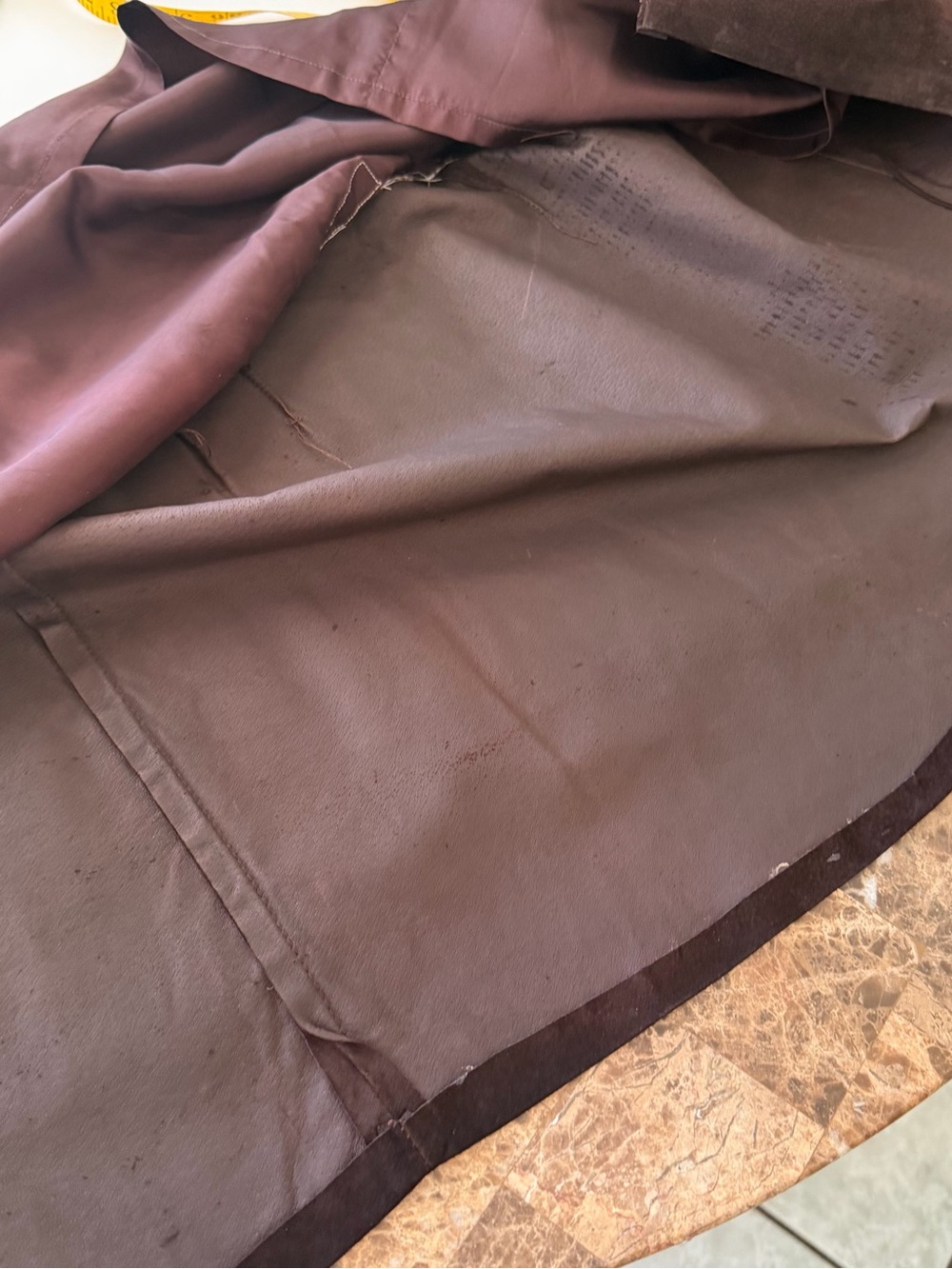 Vintage Ann Taylor Brown Leather Suede Wrap Skirt - Size 4. - Picture 11 of 15